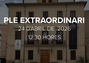 Ple extraordinari 24 d’abril de 2026